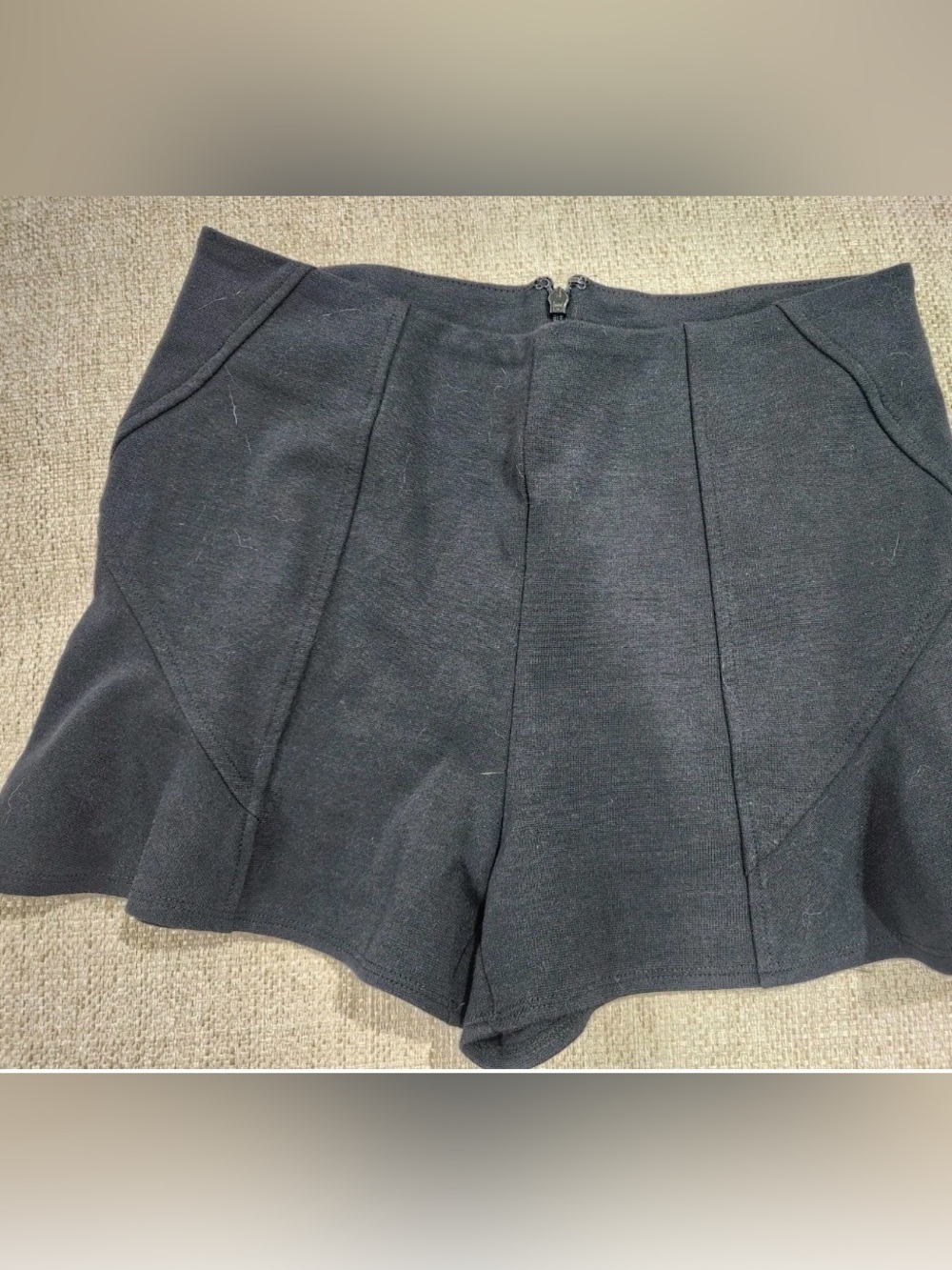 Free people High-Waist Black Women’s Dress Shorts flounce ruffle hem 2 perfect